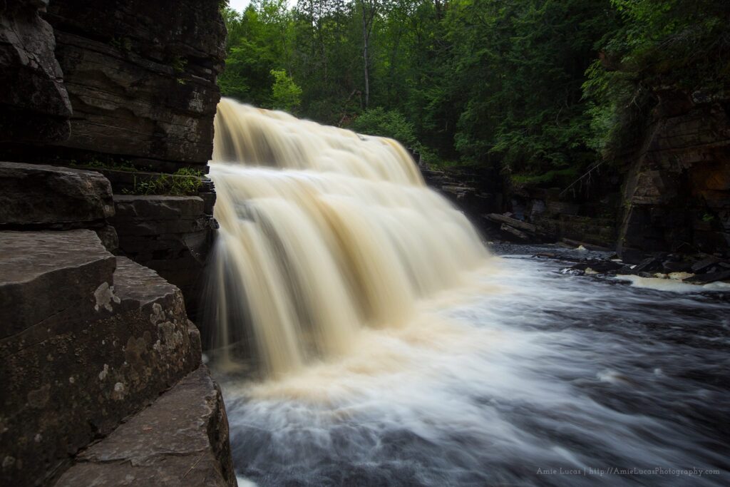 A multi-step waterfall